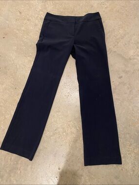 Ann Taylor Navy Straight-Leg Dress Pants